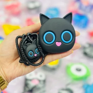 محافظ شارژر 4 تکه طرح گربه مشکی Black Cat