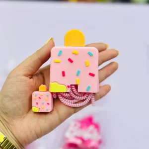 محافظ شارژر 4 تکه طرح بستنی Ice Cream