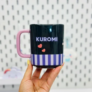 ماگ سرامیکی کیوت کرومی یاسی مشکی KUROMI