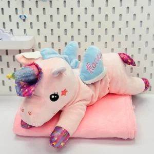 پتو بالشتی یونیکورن صورتی Unicorn
