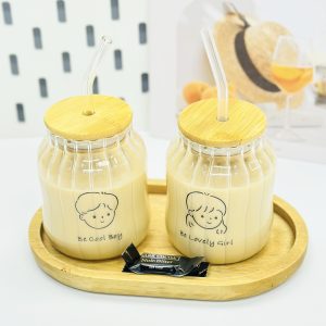 ماگ ست پیرکس دختر پسر درب بامبو کیوت CUTE