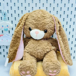 پتو بالشتی خرگوش گوش بلند قهوه‌ای Rabbit