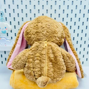 پتو بالشتی خرگوش گوش بلند قهوه‌ای Rabbit