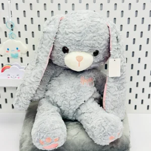 پتو بالشتی خرگوش گوش بلند طوسی Rabbit
