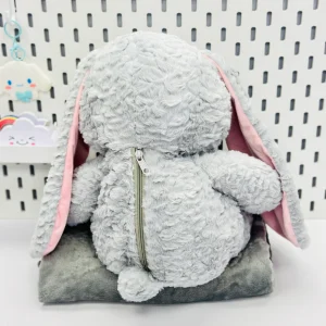 پتو بالشتی خرگوش گوش بلند طوسی Rabbit