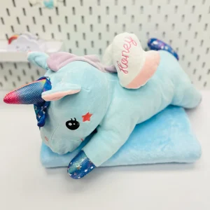 پتو بالشتی یونیکورن آبی Unicorn