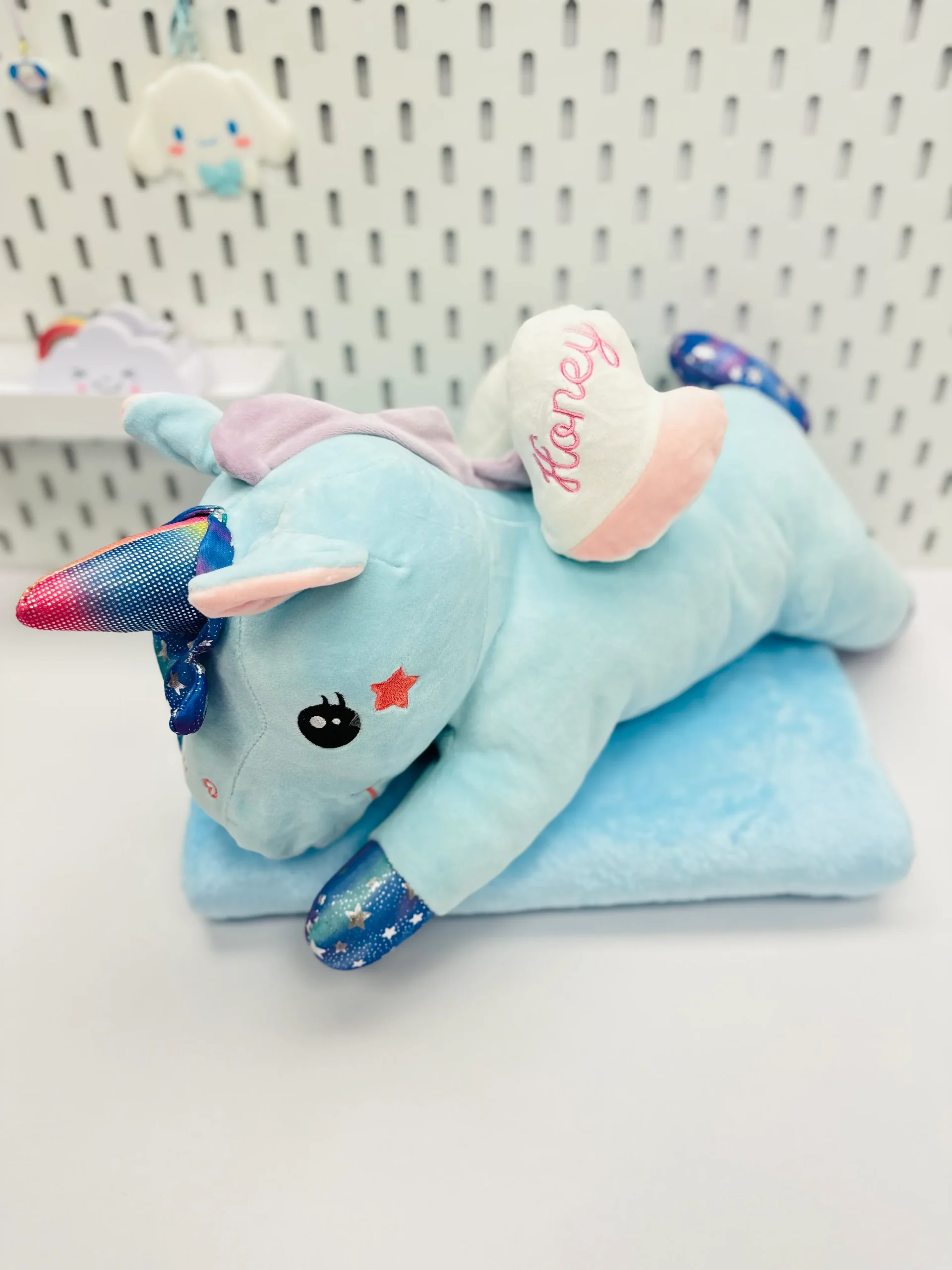 پتو بالشتی یونیکورن آبی Unicorn