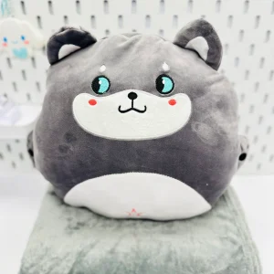 پتو بالشتی گربه طوسی Gray
