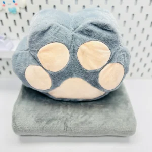 پتو بالشتی پنجه گربه طوسی Gray