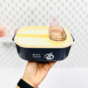 ظرف غذای دو طبقه استیل خرسی کد 357
