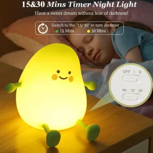 چراغ خواب سیلیکونی آووکادو کد 664